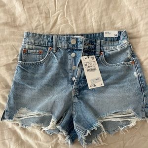 Zara high waisted jean shorts